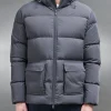 Short Down Parka - Grey