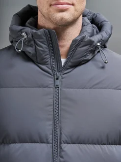 Short Down Parka - Grey