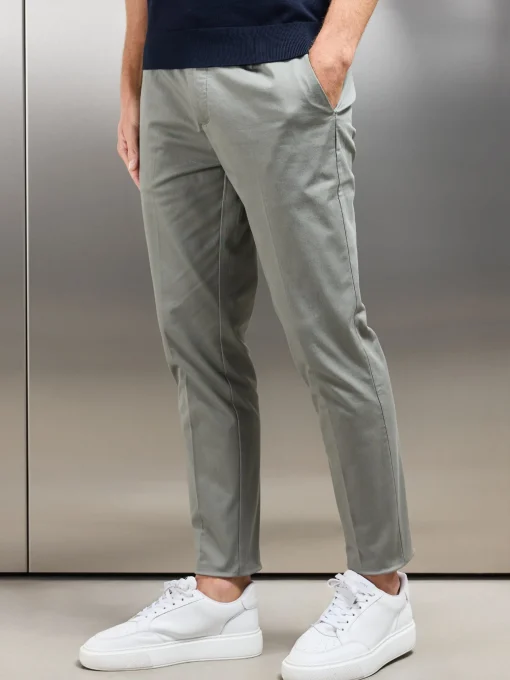 Side Adjuster Tailored Chino Trouser - Olive