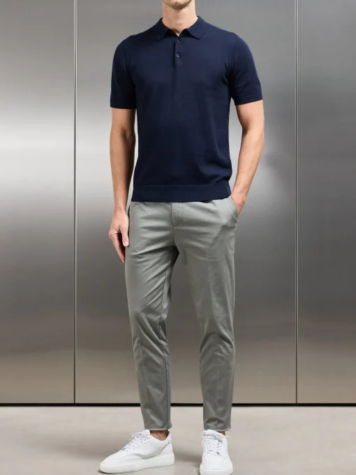 Side Adjuster Tailored Chino Trouser - Olive