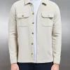 Textured Knitted Overshirt - Stone