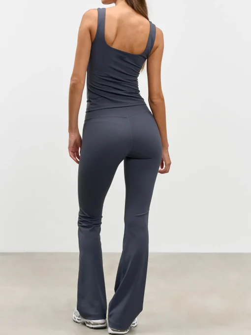 Womens Active Flared Legging - Slate Blue