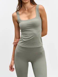 Womens Active Square Neck Vest - Sage