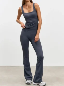 Womens Active Square Neck Vest - Slate Blue