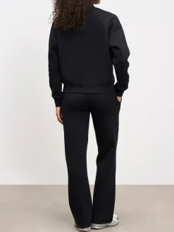 Womens Neoprene Bomber Jacket - Black